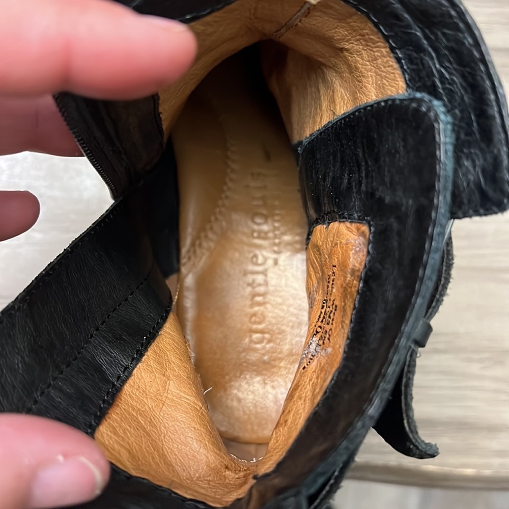 LEATHER MOTO STYLE BIKER BOOTIES GENTLE SOULS BY KENNETH COLE 6 - Picture 11 of 15